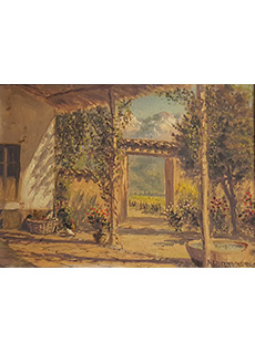 Patio Scene by Alberto Alfredo Lobos